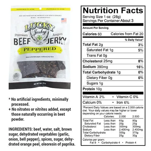 3oz Peppered Slab Jerky