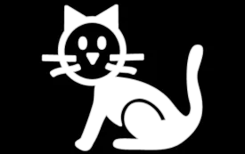 854 Kitty Cat Sticker  2.5" x 2.5"