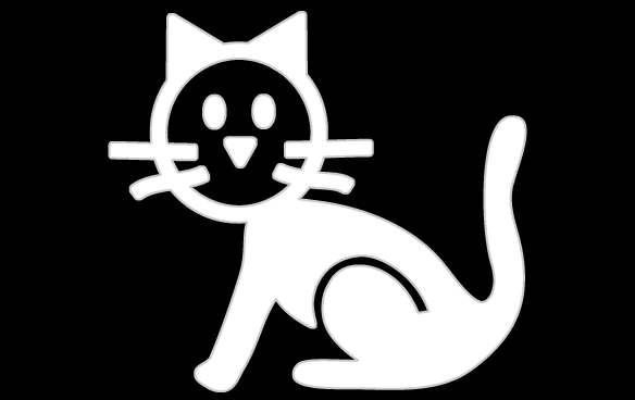 854 Kitty Cat Sticker  2.5" x 2.5"