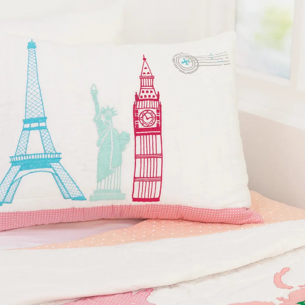 Around The World (Pink) Kids Bedding Set, Ages 3 to 15