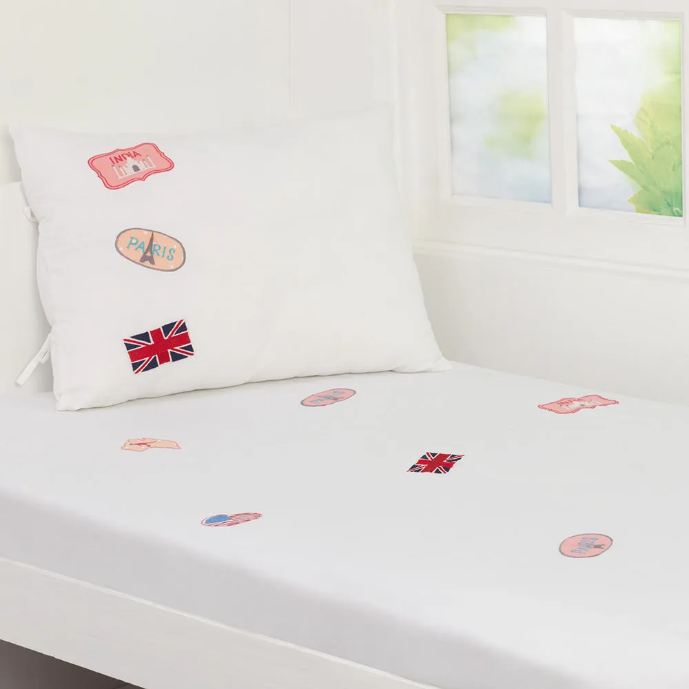 Around The World (Pink) Kids Bedding Set, Ages 3 to 15