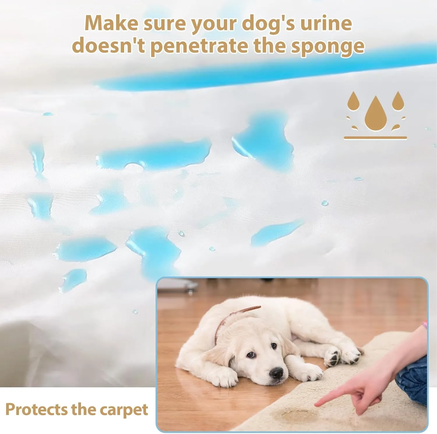 BFPETHOME Washable Large Dog Bed, Big Couch Bed with Removable Washable Cover, Orthopedic Egg-Crate Foam & Waterproof Lining