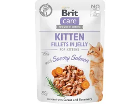 Brit Care Cat Kitten. Fillets in Jelly with Savory Salmon 85 g