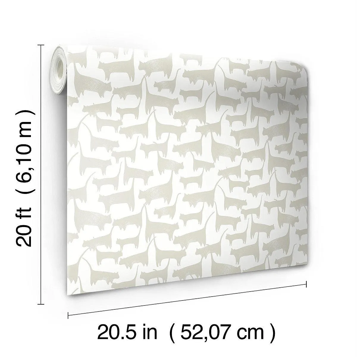 Cat Tails Peel & Stick Wallpaper // Beige
