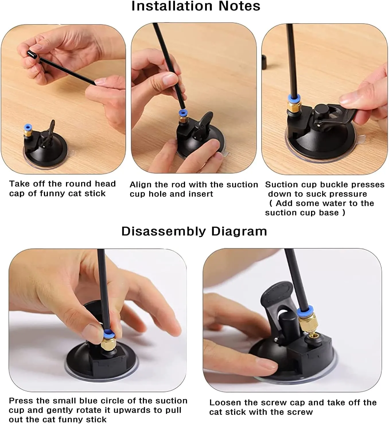 Cat Toys | Powerful Suction Cup Handheld Teaser Wand