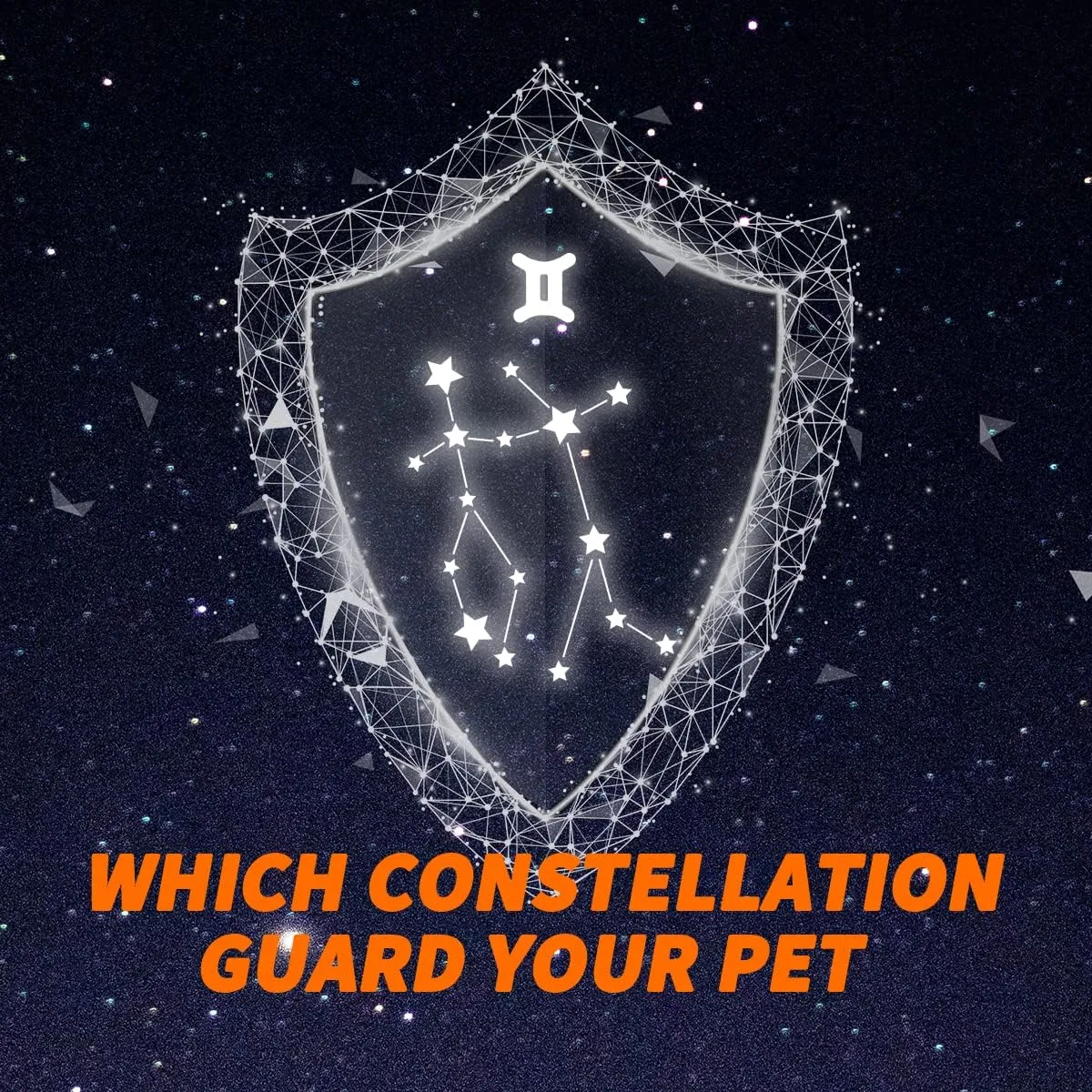 Constellation Dogs ID Tags Personalized Double Sided Deep Engraved Cat & Dog Collar Charm Round Shape Silver Plated Small