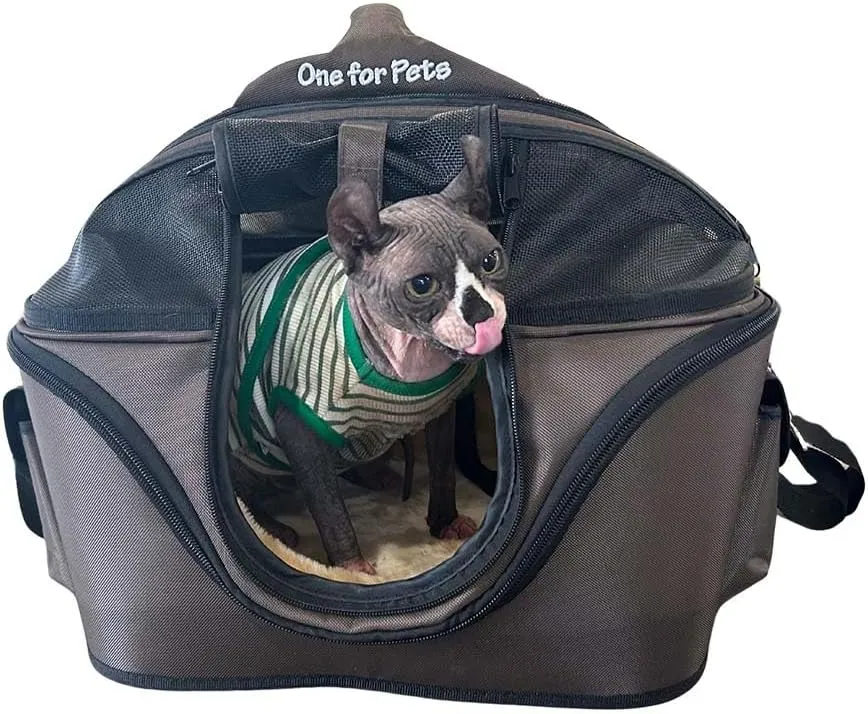 Deluxe Cozy Dog Cat Carrier, Mini, Red, Airplane Approved Size