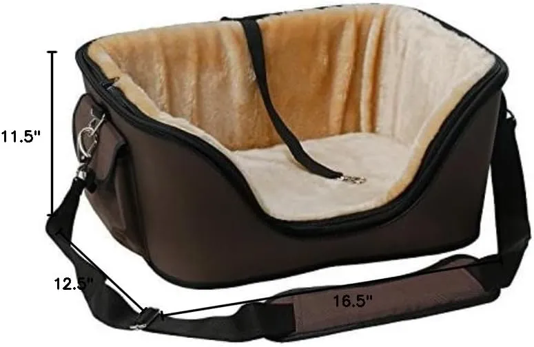 Deluxe Cozy Dog Cat Carrier, Mini, Red, Airplane Approved Size
