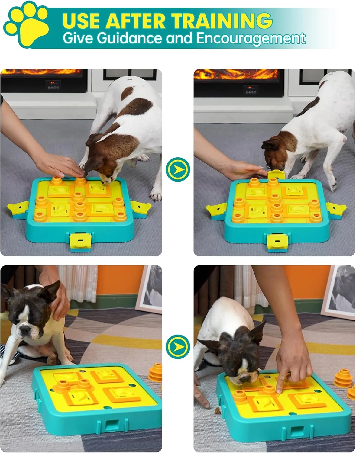 Dog Puzzle Toy Mental Stimulation - Dogs Food Puzzles Toys, Dog Treat Puzzle Feeder (Blue-Advanced)