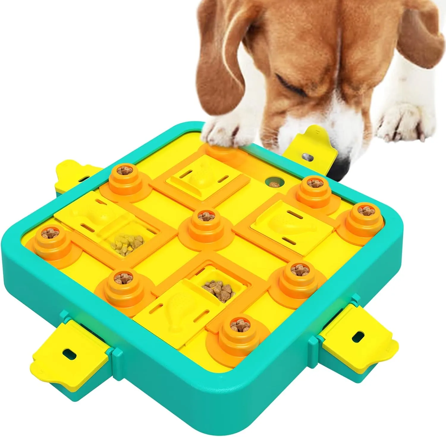 Dog Puzzle Toy Mental Stimulation - Dogs Food Puzzles Toys, Dog Treat Puzzle Feeder (Blue-Advanced)