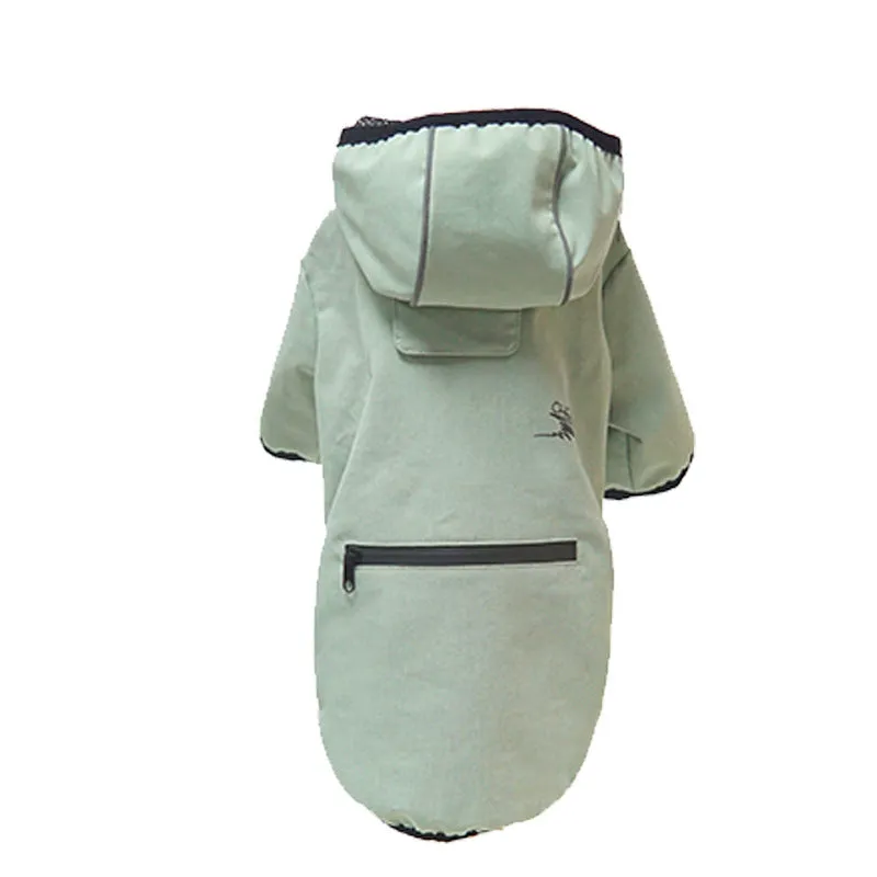 Dog Raincoats Waterproof Reflective Portable Dog Hooded