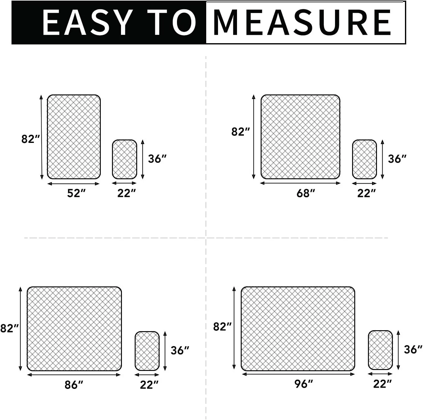 Easy-Going 100% Waterproof Dog Bed Cover Washable Couch Cover Non-Slip Sofa Cover Leakproof Blanket Furniture Protector Cover Reusable Incontinence Bed Underpads for Pets Kids Dog Cat(68x82 in,Gray)