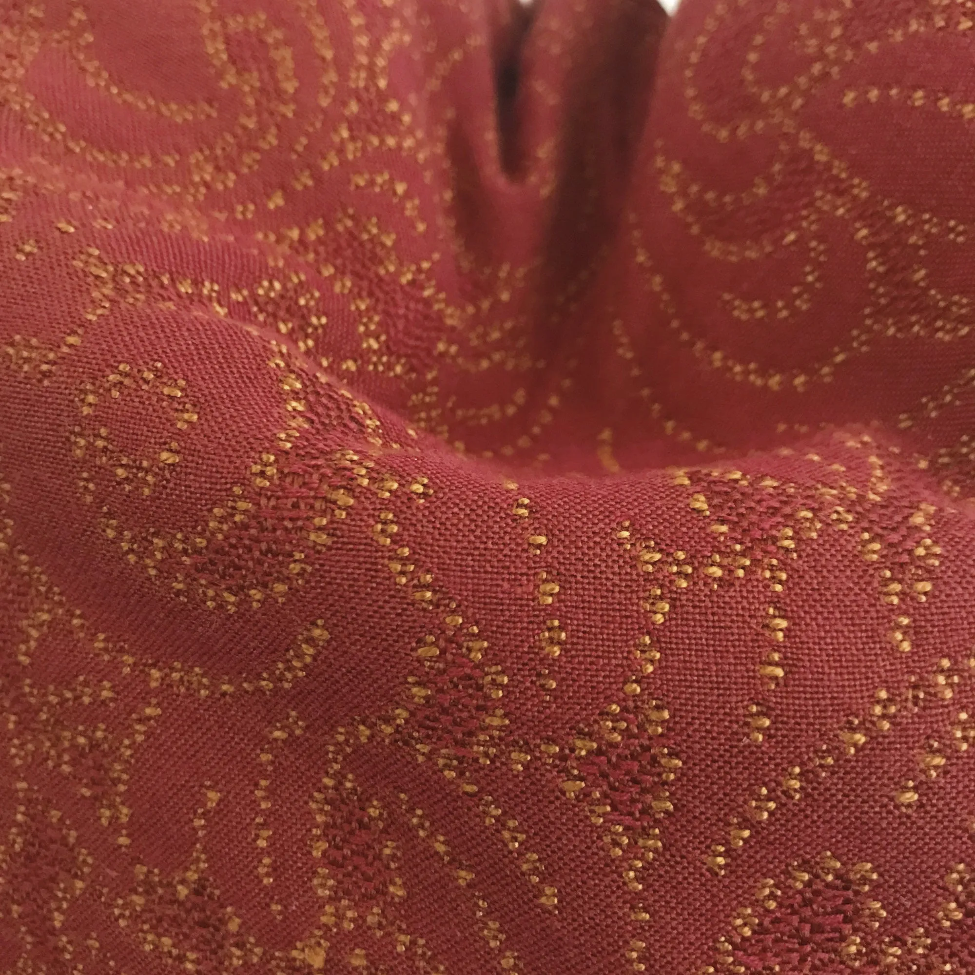 Embroidered Floral Burgundy Decorative Pillow Cover 18x18