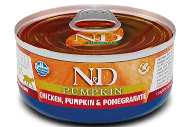 Farmina N&D Pumpkin Chicken & Pomegranate Recipe, Wet Cat Food, 2.5-oz Case Of 24