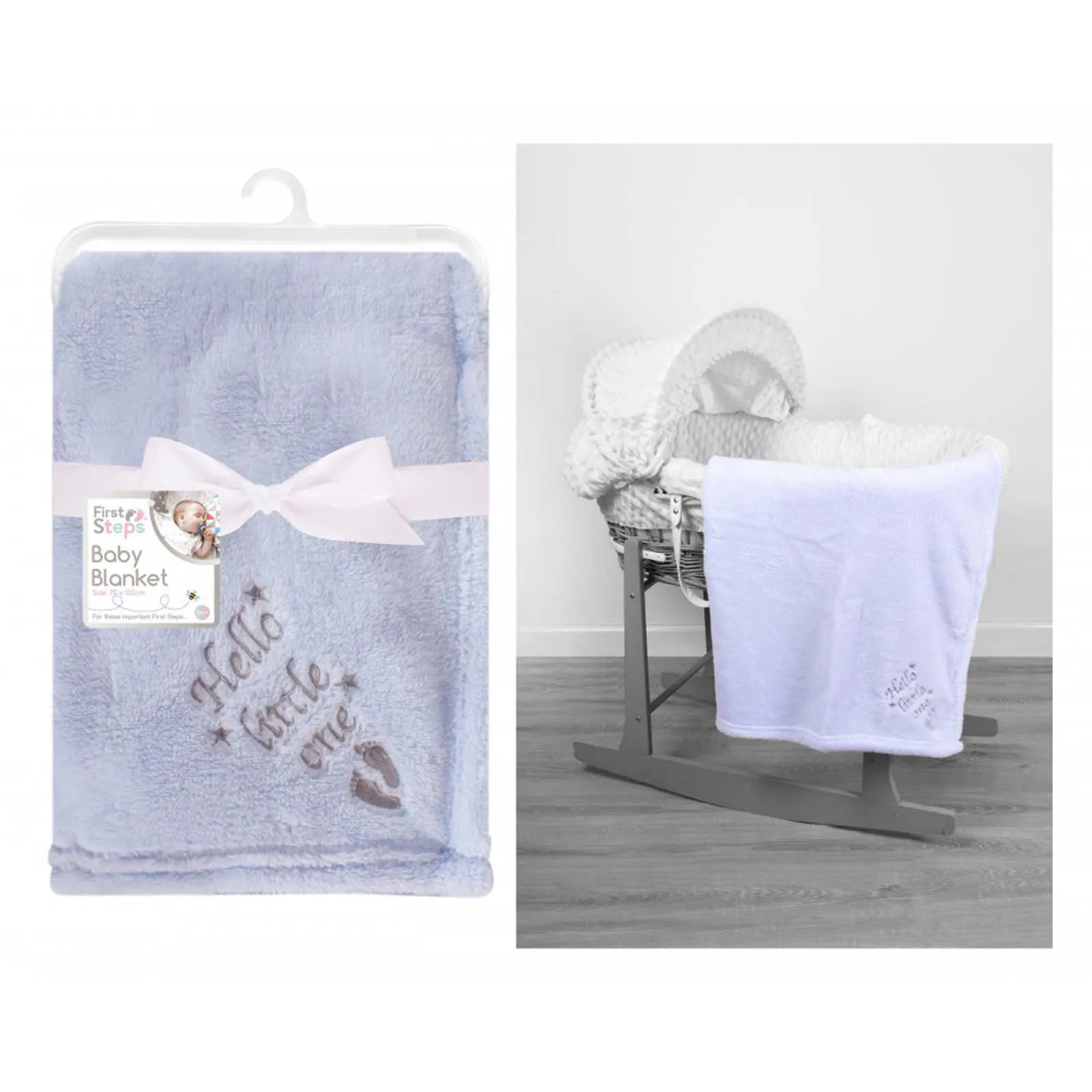 First Steps Baby Blanket Blue