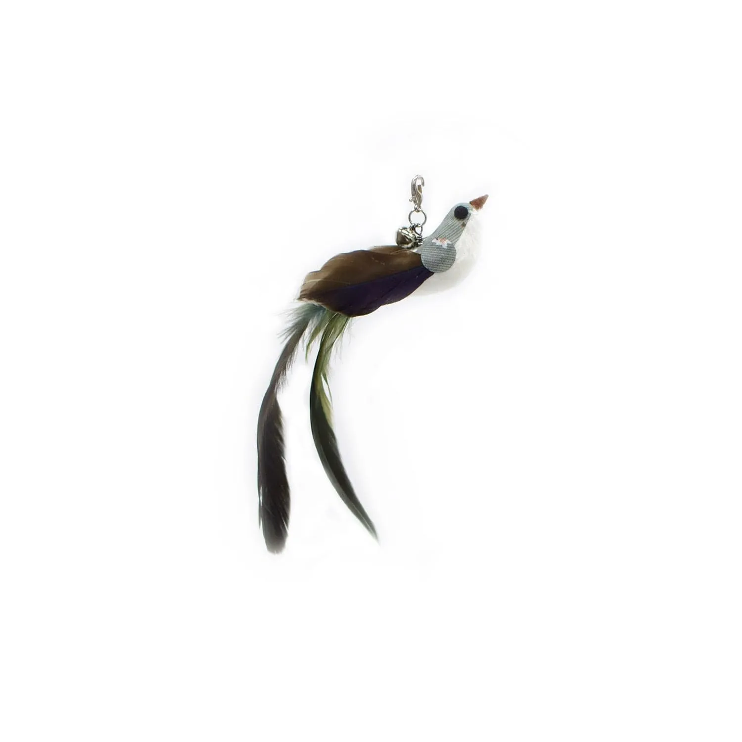 Funny Simulation Bird Interactive Cat Toy with Super Suction Cup Feather Bird for Kitten Play Chase Exercise Cat Toy Supplies