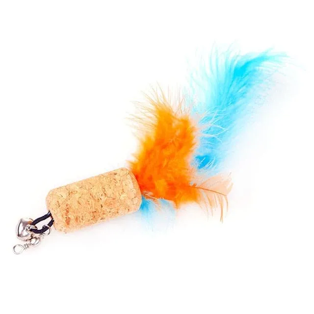 Funny Simulation Bird Interactive Cat Toy with Super Suction Cup Feather Bird for Kitten Play Chase Exercise Cat Toy Supplies
