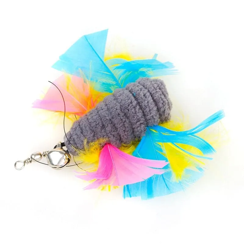 Funny Simulation Bird Interactive Cat Toy with Super Suction Cup Feather Bird for Kitten Play Chase Exercise Cat Toy Supplies