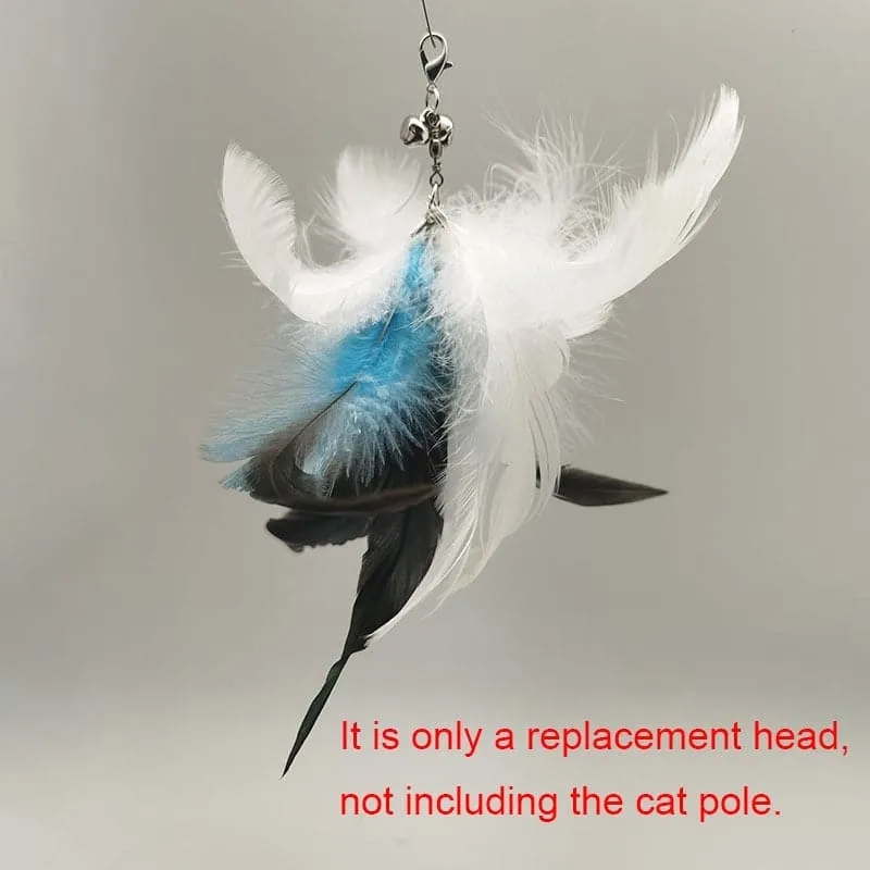 Funny Simulation Bird Interactive Cat Toy with Super Suction Cup Feather Bird for Kitten Play Chase Exercise Cat Toy Supplies