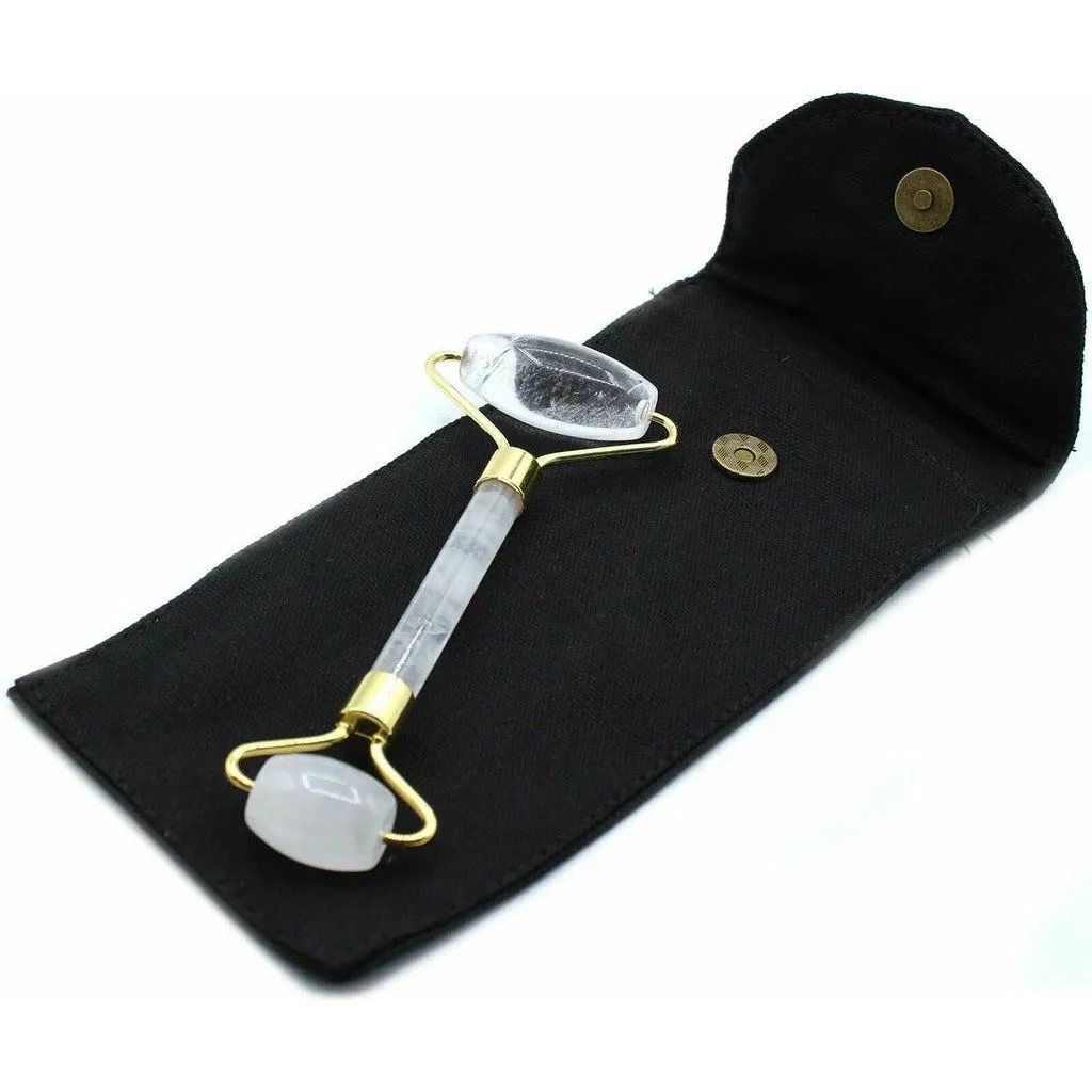 Gemstone Skincare Face Roller - 5 Designs with Pouch -Gem Roller For Face