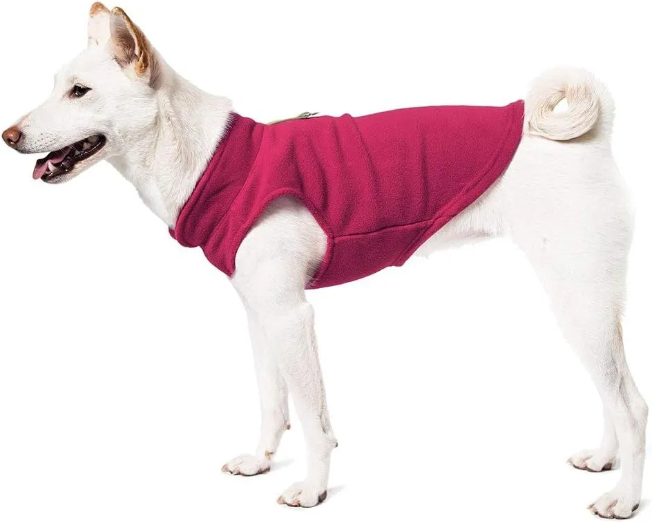 Gooby - Fleece Vest, Small Dog Pullover Fleece Jacket with Leash Ring, Clay, Small