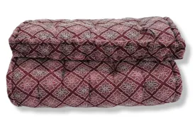 H B Msala Gadda Medium Firm Soft Cotton Mattress, Premium Maroon Jacquard Design,Durable Rectangle Mattress, Black Hosiery Cotton Fabric, for Home & Floor Bedding (3x6 Ft, Single)