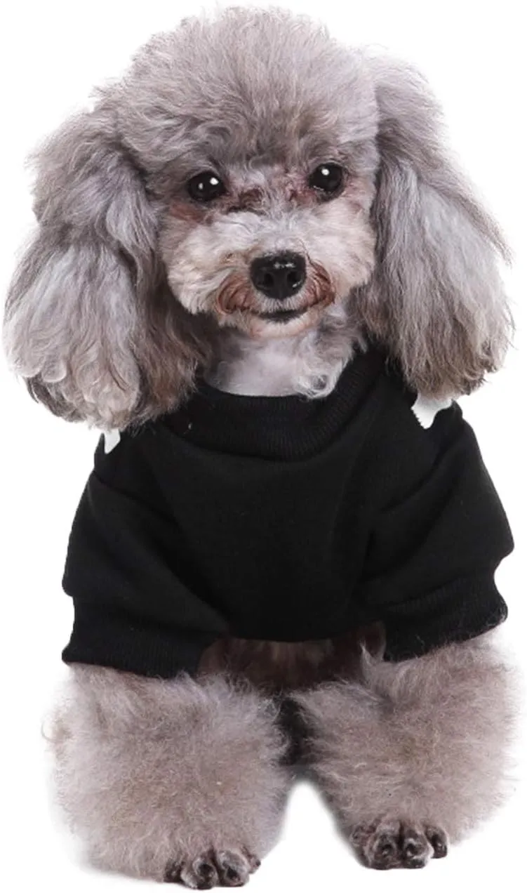 Halloween Costume for Pet Dogs Cats Spider/Skeleton Pet Costumes for Small Medium Large Dogs Party Costume Clothes Pet Jumpsuit Shirt Cosplay Dress Up Puppy Apparel (Large, Black Skull Skeleton)