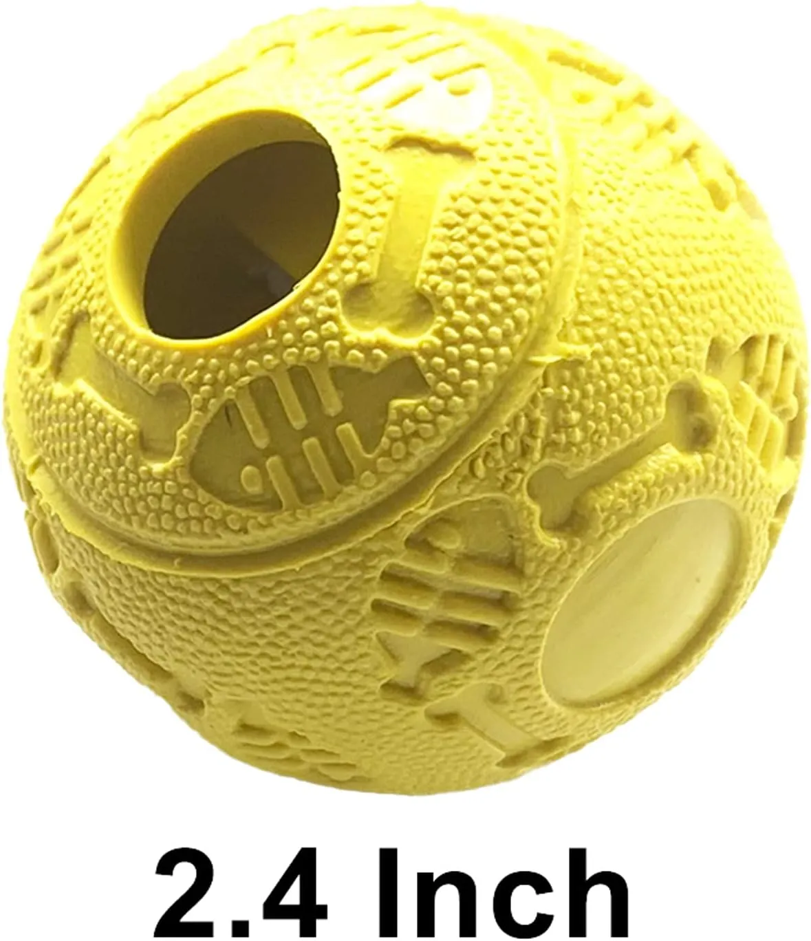 Jalousie Dog Puzzle Balls Dog Treat Dispensing Balls Non-Toxic Natural Rubber Dog Chew Toys for Puppy Pet Dog Teething Puzzle Playing Treat Dispenser Rope Balls (Small - 4 Pack)