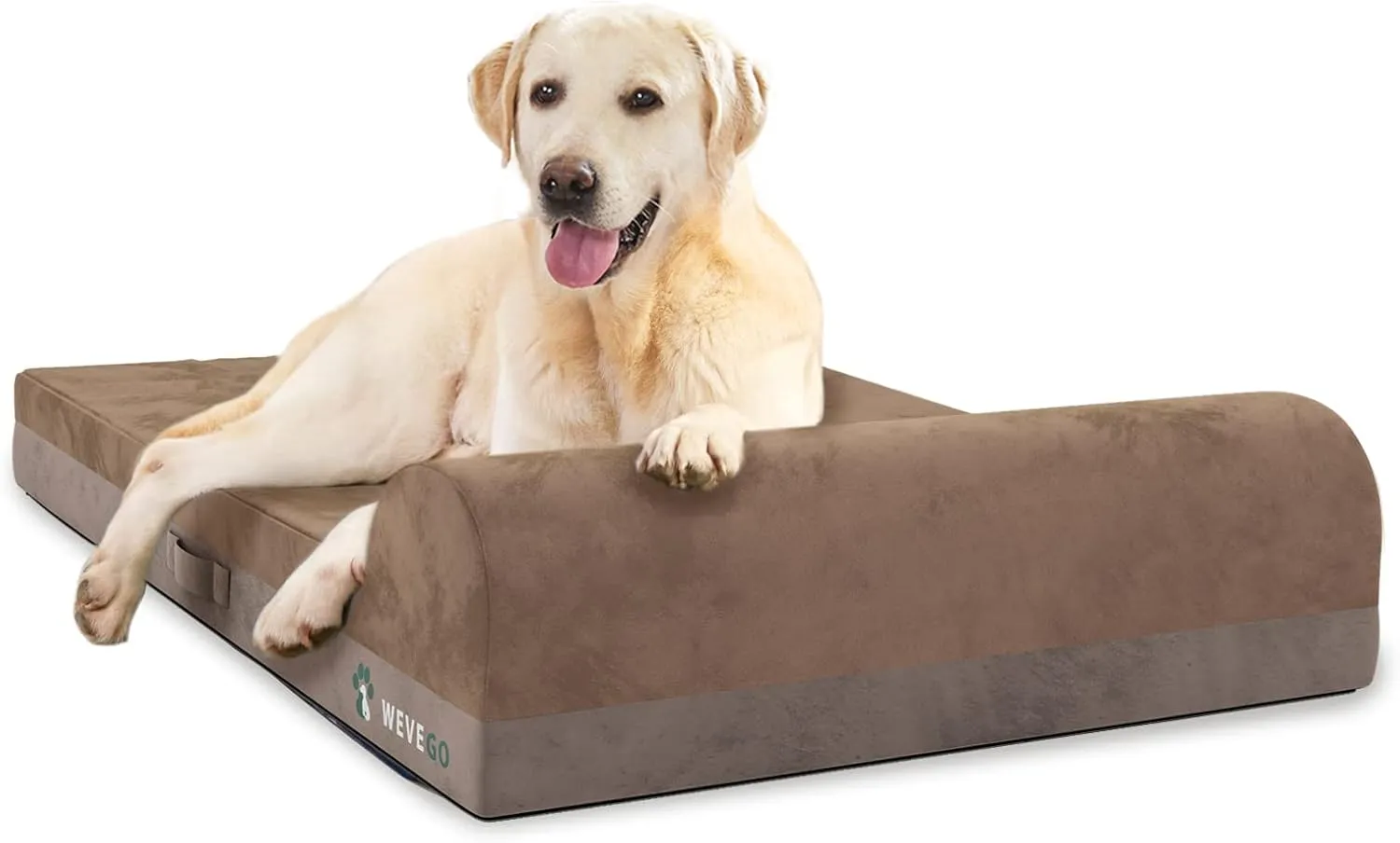 Jumbo Orthopedic Dog Bed, Pillow Dog Bed with Thicken Gel Memory Foam Flannel Fabric, Durable Waterproof Liner & Removable Washable Cover with Non-Slip Bottom