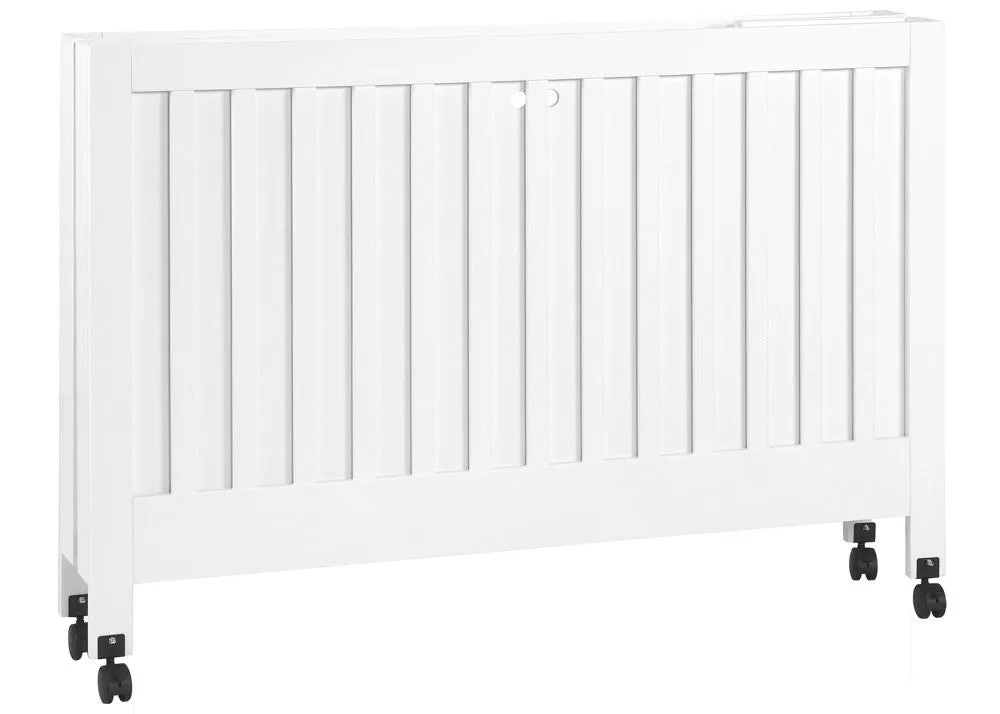 MAKI FULL SIZE FOLDING PORTABLE CRIB - WHITE