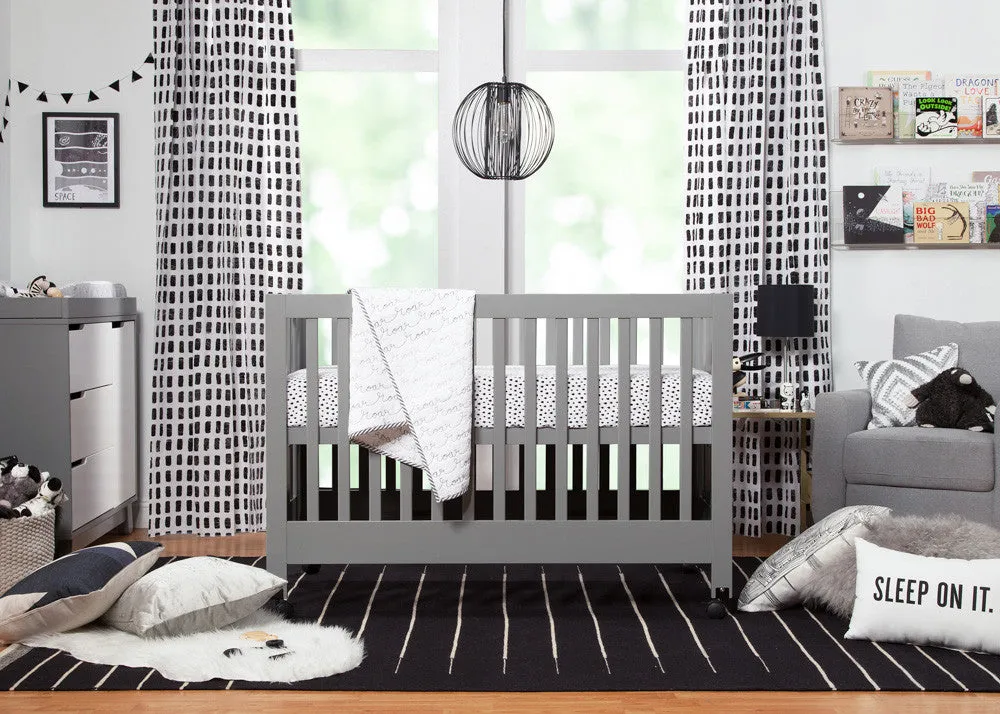 MAKI FULL SIZE FOLDING PORTABLE CRIB - WHITE