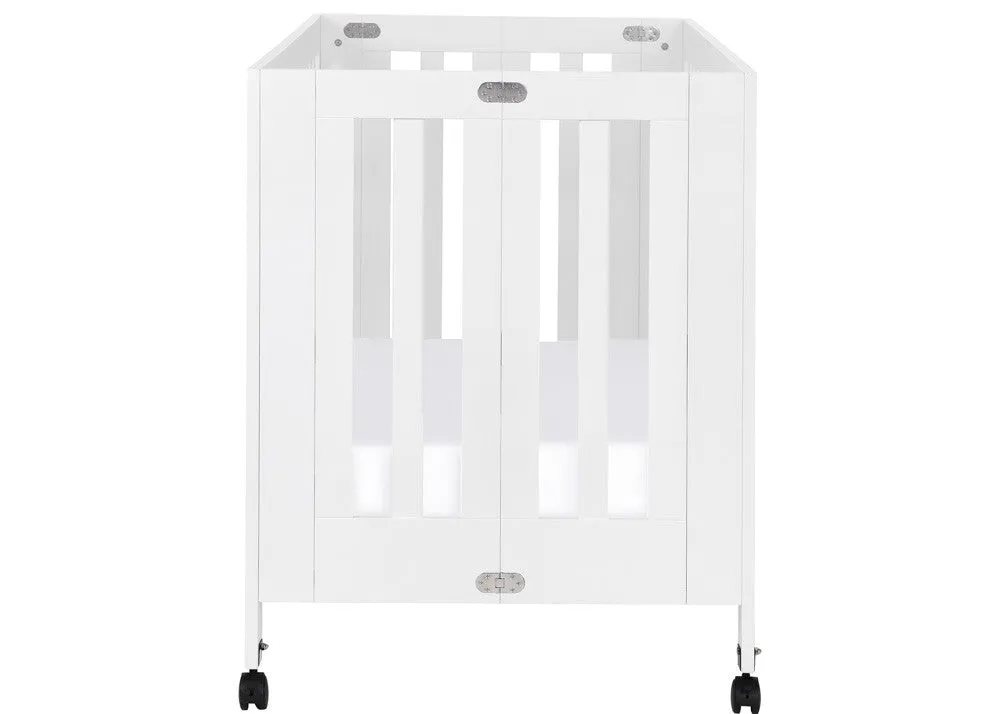 MAKI FULL SIZE FOLDING PORTABLE CRIB - WHITE