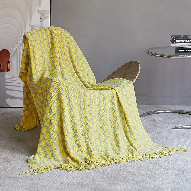 Multifunctional Knitted Nordic Style Decoration Sofa Blanket