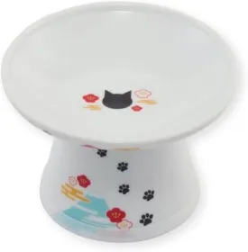 Necoichi Elevated Cat Food Bowl Series (Extra Wide Fuji)