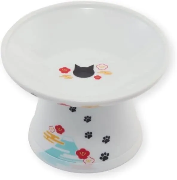 Necoichi Elevated Cat Food Bowl Series (Extra Wide Fuji)