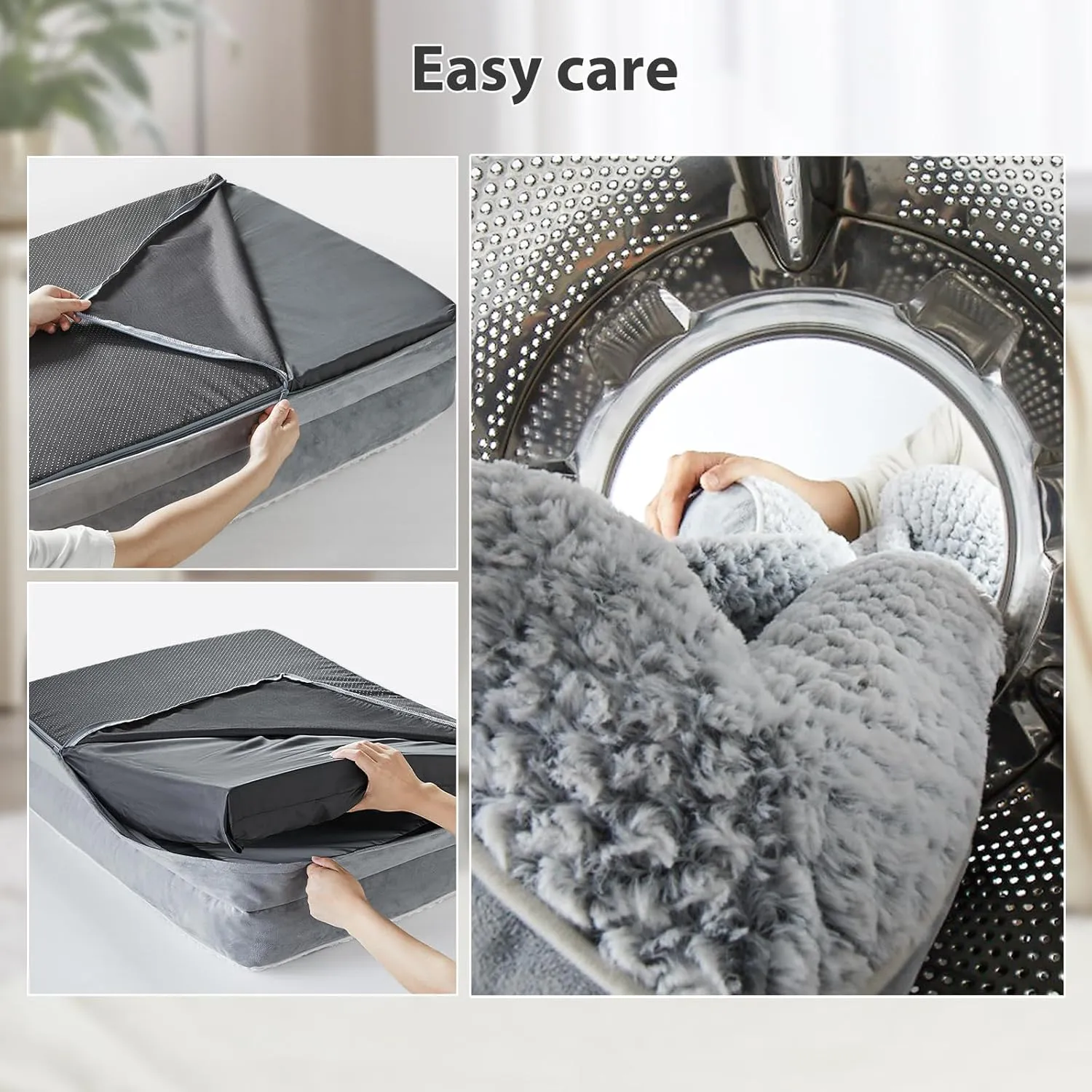 Orthopedic Dog Bed for Medium Dogs, Egg Crate Foam Bed for Medium Dogs, Equipped with Removable Waterproof Pillow Cover and Anti-Slip Bottom, Pet Bed