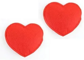 Red Felt Heart Catnip Valentine's Toy, Pack of 2