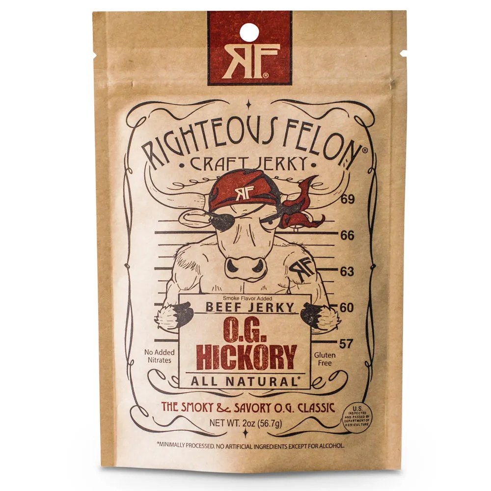 RIGHTEOUS FELON O.G. HICKORY BEEF JERKY