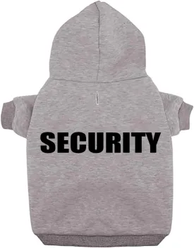 Security Dog Hoodies Dog Clothes Apparel Winter Sweatshirt Warm Sweater Cotton Puppy Small Dog Hoodie for Small Dog Medium Large Dog Cat (Grey, XS)