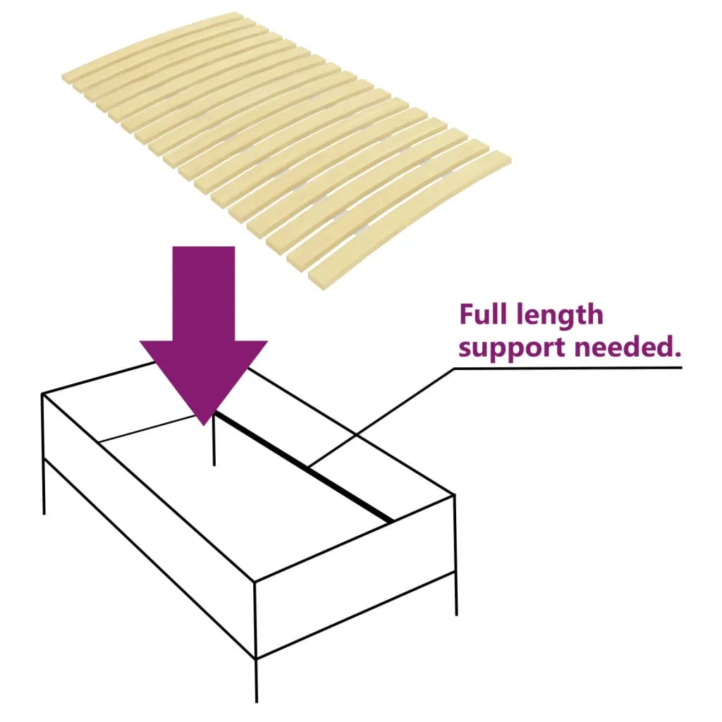 Slatted Bed Base with 24 Slats 90x200 cm