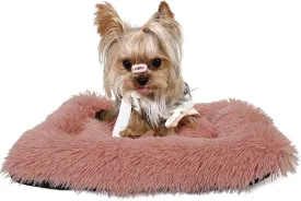 Small Dog Bed for Crate Pink Crate Pad, Washable Dog Crate Beds for Extra Small Dogs CatsPuppy Bed Pillow Plush Kennel Pad 22 inch