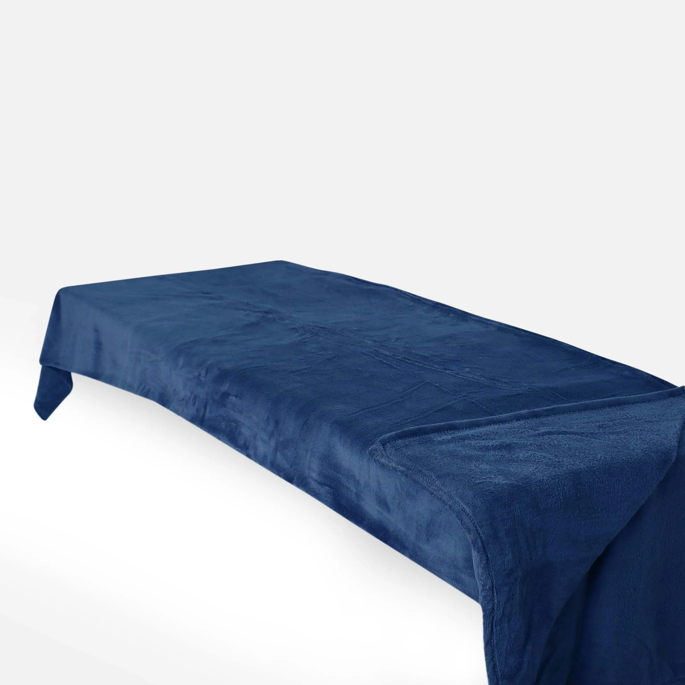 SOLID COLOR CORAL FLEECE BLANKET BLUE 220*240 CM