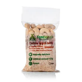 TentMeals Cashew & goji berry breakfast - 500 kcal
