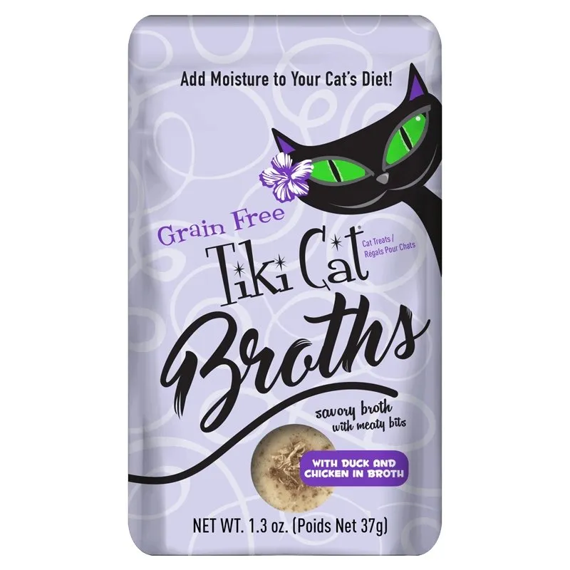 Tiki Cat® Broths Cat Food - Variety Pack, Grain Free 12 Pouches of 1.3oz