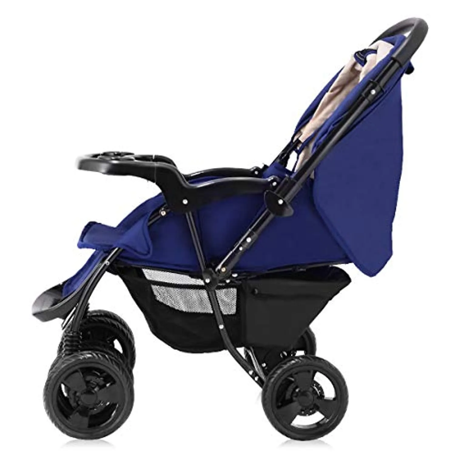Two Way Stroller, Baby Foldable Conversable Pushchair w/ 5- Point Safety Harness, Sleeping Cushion, Storage Basket, Free Standing