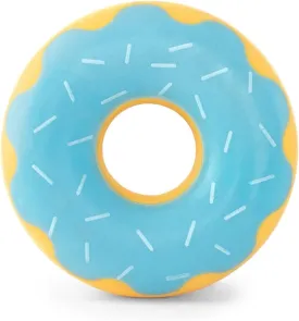 ZippyPaws ZippyTuff Dog Chew Toy - Durable Rubber Chew Ring Toy, Puppy Teething Toys, Tough & Squeaky Toys for Small, Medium, & Large Dogs, Flexible TPR Material - Blueberry Donut